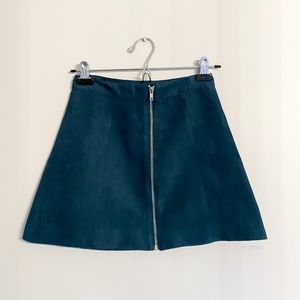 Blue High Waisted Mini Skirt